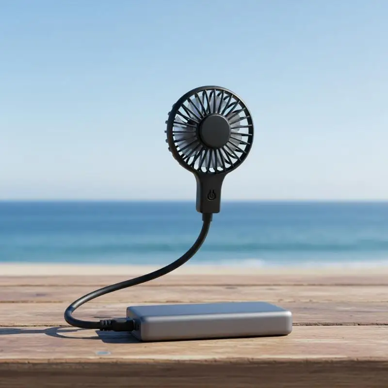 2026 USB Handheld Fan Silent Cooling Power Bank Portable Wireless Mini Play USB Plug Fans With Switch Summer Outdoors And Travel