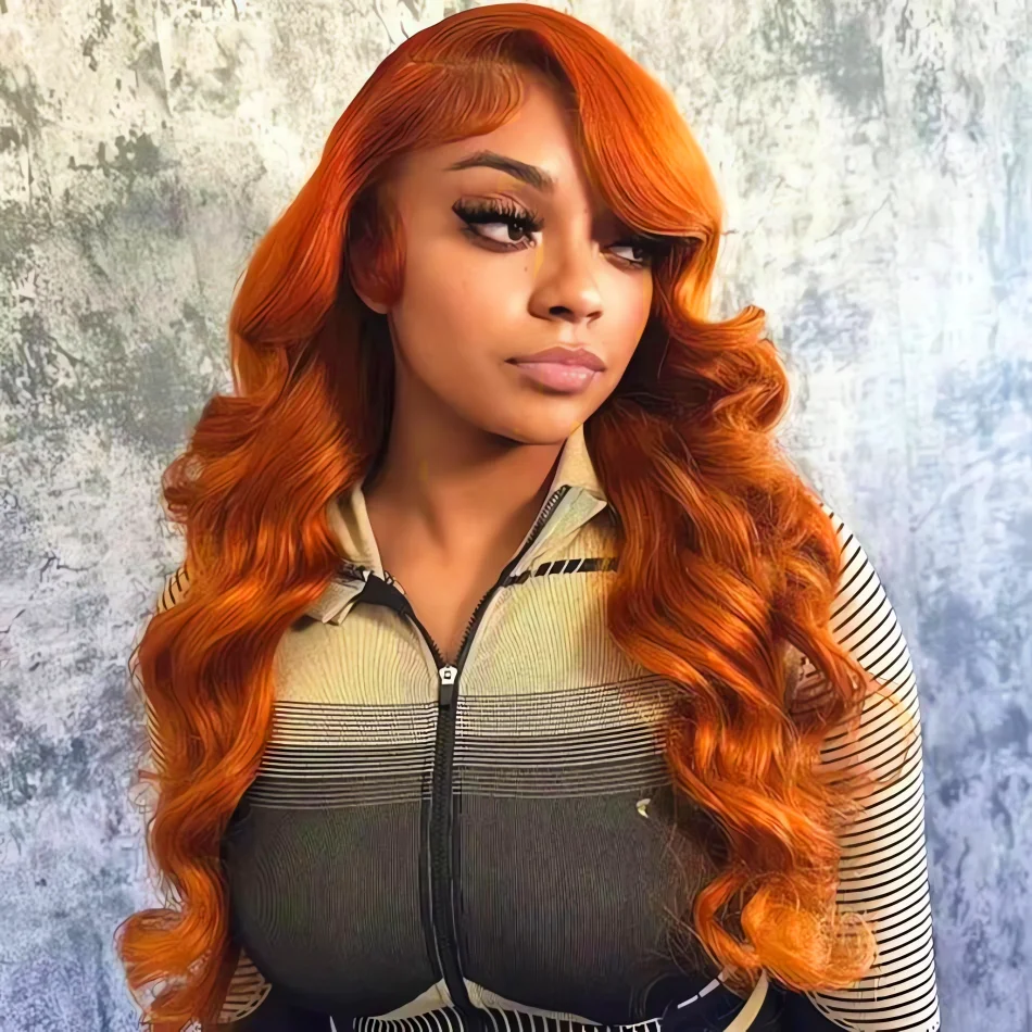 Body Wave 13X6 Hd Lace Frontal Wig 13X4 Orange Ginger Lace Front Wig Human Hair Brazilian 100% Human Hair Colored Wigs For Women