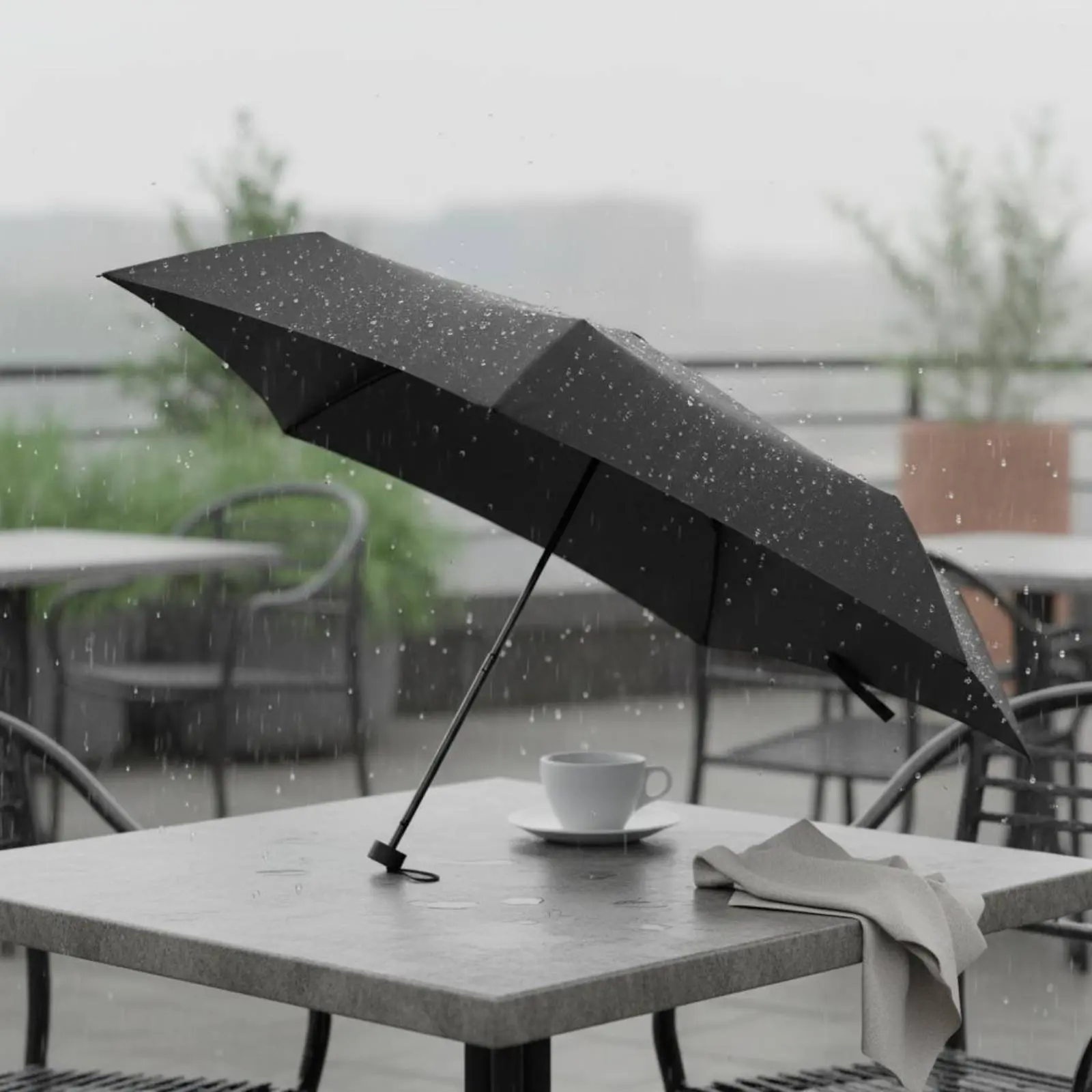 

Slim Umbrella Japanese Design Carbon Fiber Mini Umbrella Ultralight Portable for Commuting