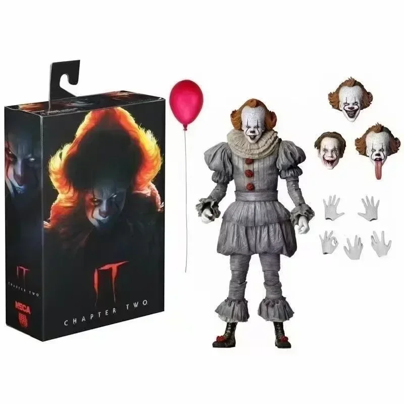 متوفر في المخزون NECA Pennywise عمل الشكل الفصل الثاني لعبة مجسمة نهائية هدية رعب لجميع القديسين عيد ميلاد نموذج اللعب هدية