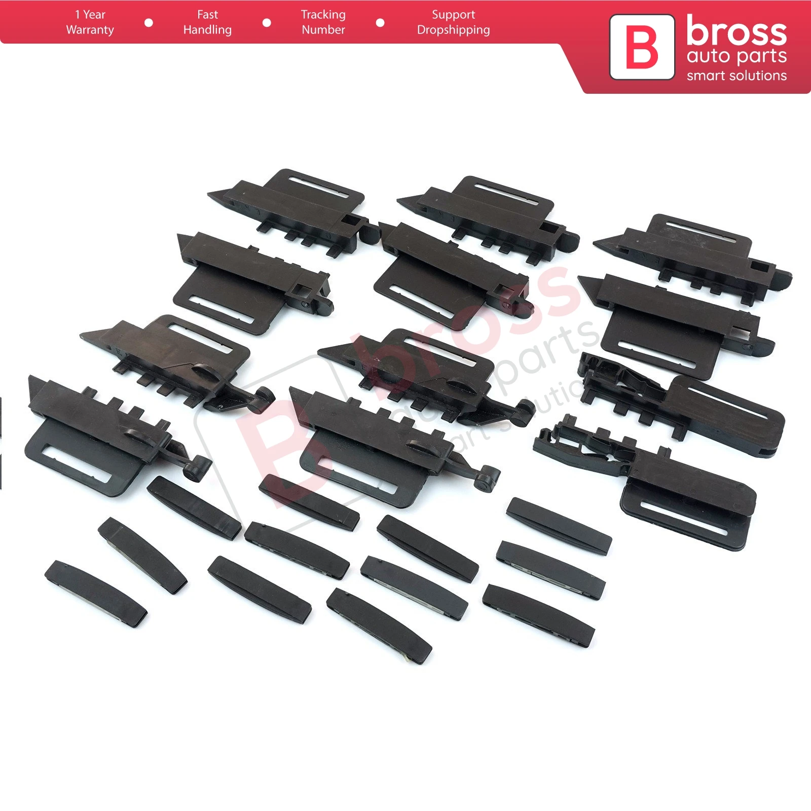 Bross BSR45 Roof Curtain Repair 24 Pieces Set 84001TY, 2210435, 2210434, 2210415, 2210416 For Peugeot 307 SW 2001-2008