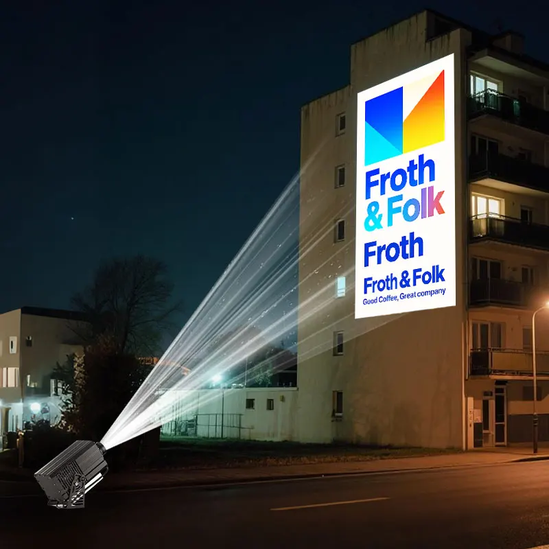 

Настенный логотип, проектор гобо, уличный водонепроницаемый IP67, 200 Вт/300 Вт/600 Вт, мощная проекционная лампа, индивидуальные светодиодные рекламные светильники