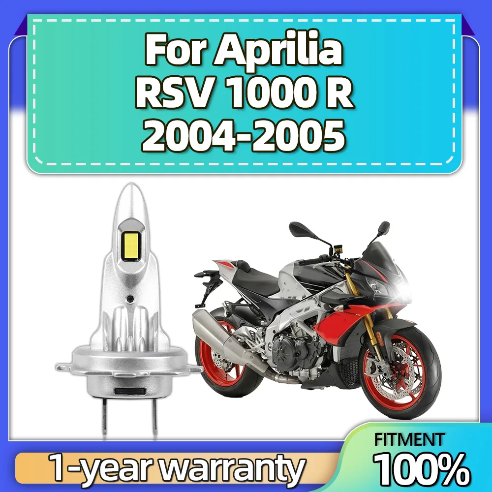 For Aprilia RSV 1000 R 2004-2005 1pcs Motorcycle Lights All In One Design LED Headlight Bulbs Super Bright Motorbike Lamp