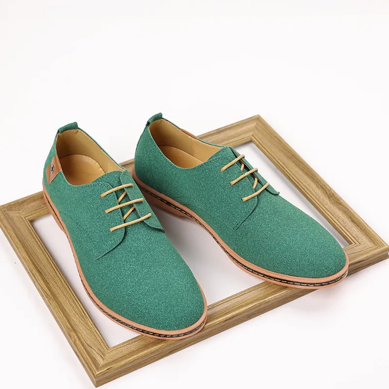 New Men Casual Shoes with Frosted Exquisite Handmade Stitching Dry Anti Slip Wear-resistant Fashionable Trendy Plus Size Shoes