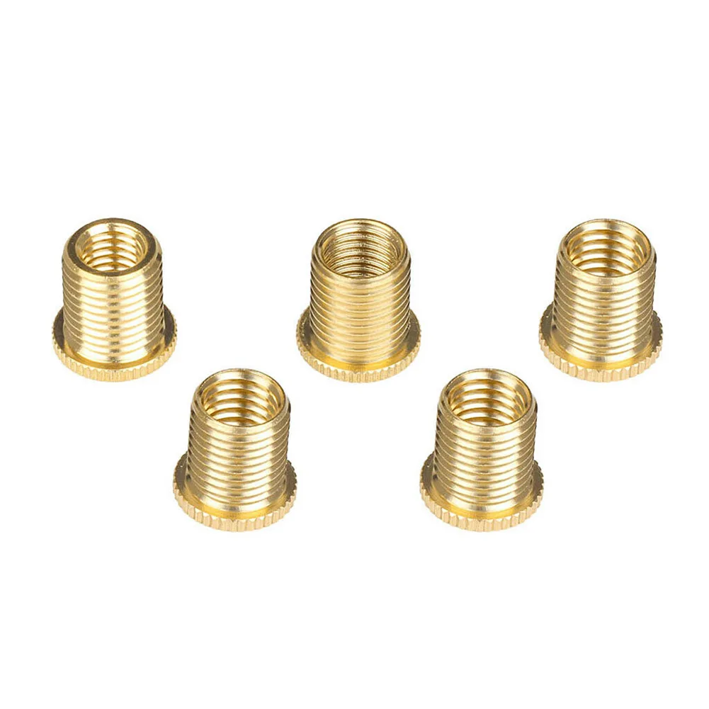 

5Pc Aluminum Alloy Gear Shift Knob Thread Adapter Nut Kit Fits M10x1 25 M10x1 5 M8x1 25 Thread Sizes for Car Gear Lever Repair
