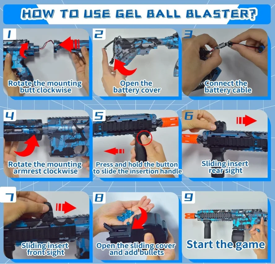 Pro Grade M416 Gel Blasters Long Range Full Auto Electric Gel Ball Gun Toy Precision Outdoor Shooting Ultimate Gift For Adults