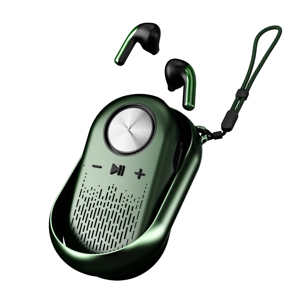 

Outdoor Portable Mini Speaker BT Wireless Magnetics Headphones 2 in 1, HF02 TWS Earphones and Stereo Hifi Speakers 2 in 1