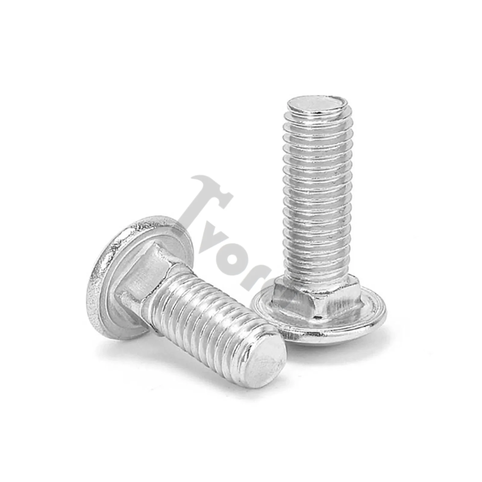 1/2/3/5/10/25 قطعة M3 M4 M5 M6 M8 M10 M12 GB12 A2-70 304 الفولاذ المقاوم للصدأ الجمالون جولة رئيس ساحة الرقبة النقل المسمار مدرب الترباس