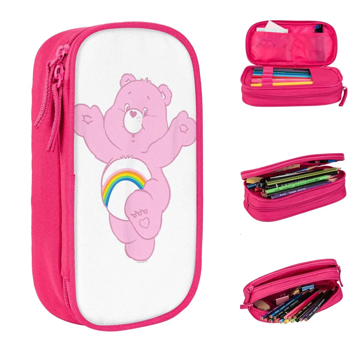 Care Bears Cheer Bear Big Hug Portrait Pencil Cases Creative Pen Bags Girls Boys Big Capacity Office Cosmetic Pencilcases