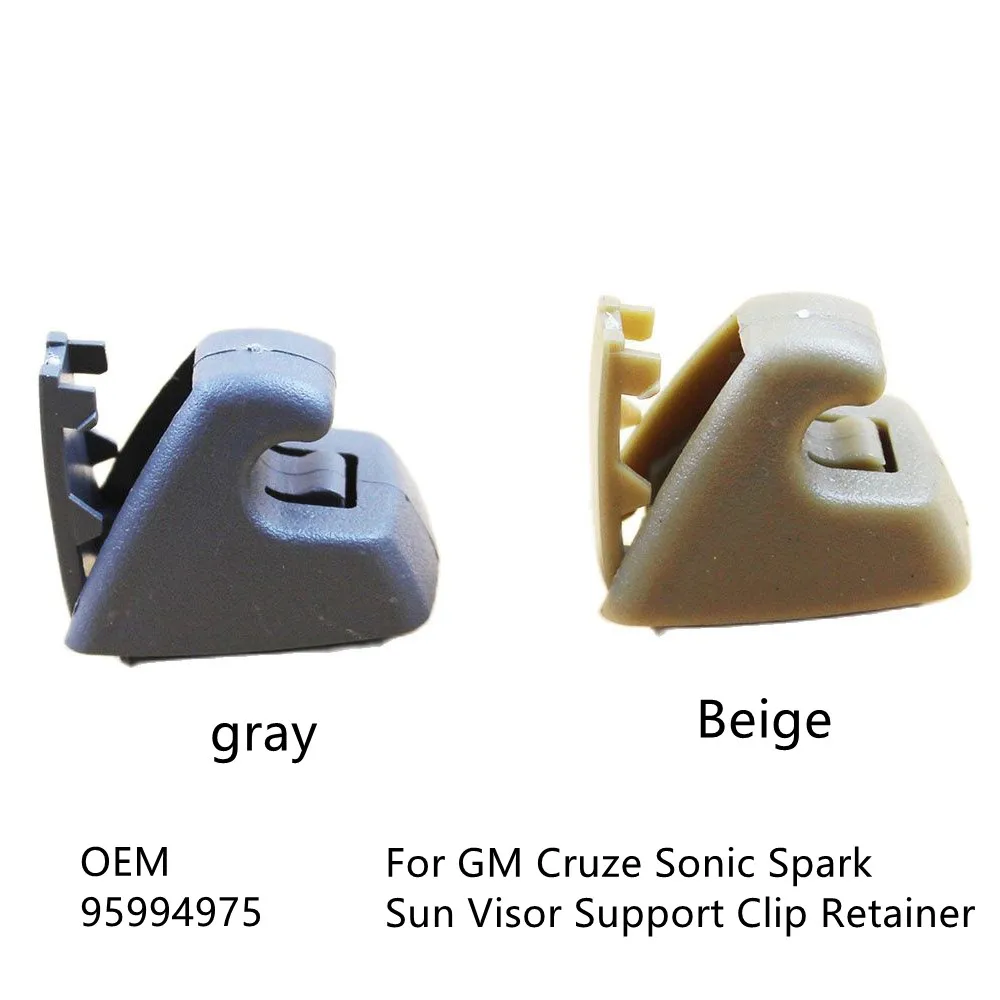 Car Accessories For GM Cruze Sonic Spark Sun Visor Support Clip Retainer Gray Beige Sun Visor Hook Clip Bracket 95994975