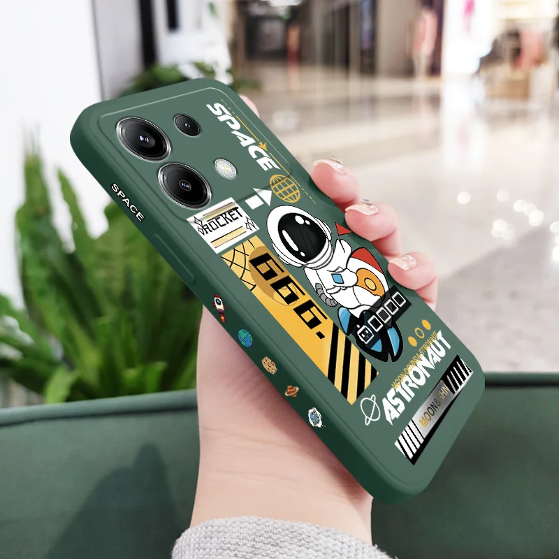 Cycling Astronaut Phone Case For Xiaomi Poco F7 X7 X6 F6 M6 M5 M5S F5 X5 F4 X4 M4 F3 M3 X3 Pro 4G 5G Ultra GT Silicone Cover