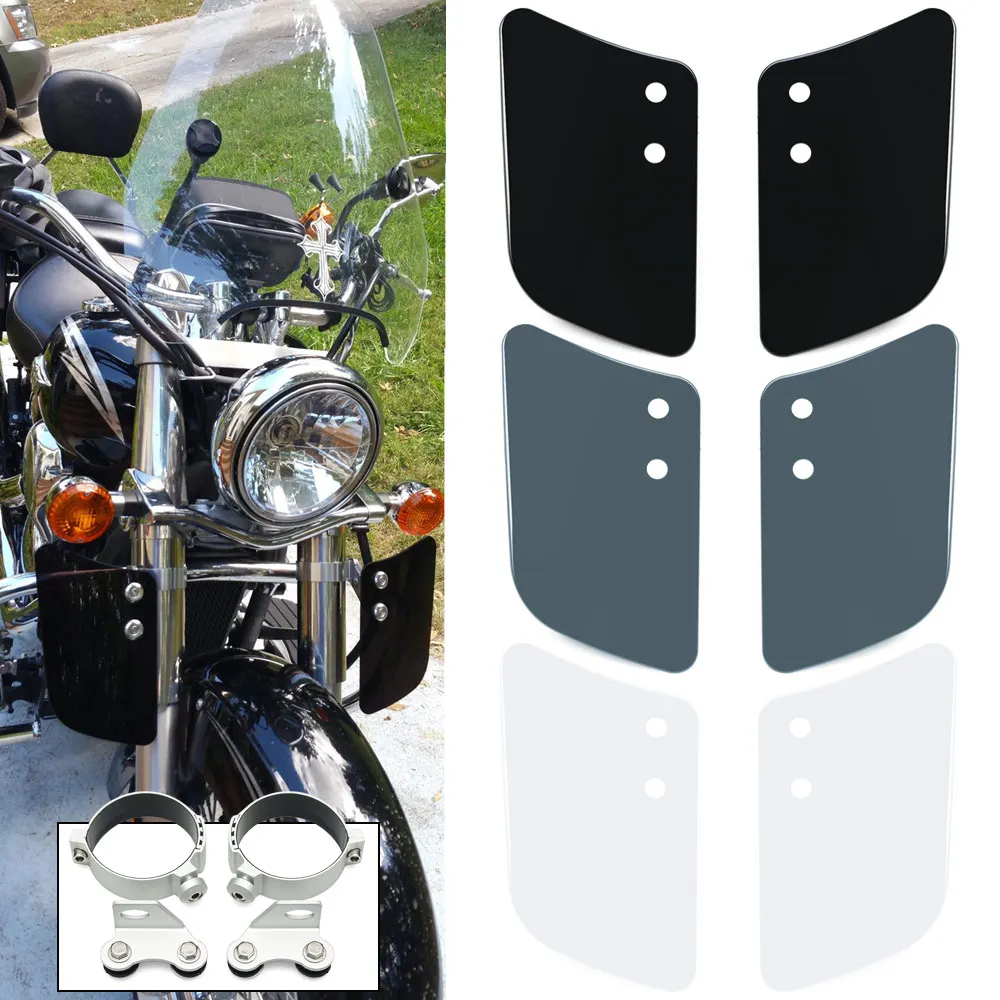 

Front Fork Wind Deflectors Fit For Honda Shadow VT750 VTX1300 for Yamaha V-Star XV950 XVS1100 for Kawasaki Vulcan Classic VN1500