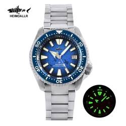 Heimdallr SKX007 Orologio subacqueo in titanio NH35 Vetro zaffiro automatico 20Bar Impermeabile C3 Orologio da uomo di lusso super luminoso Reloj