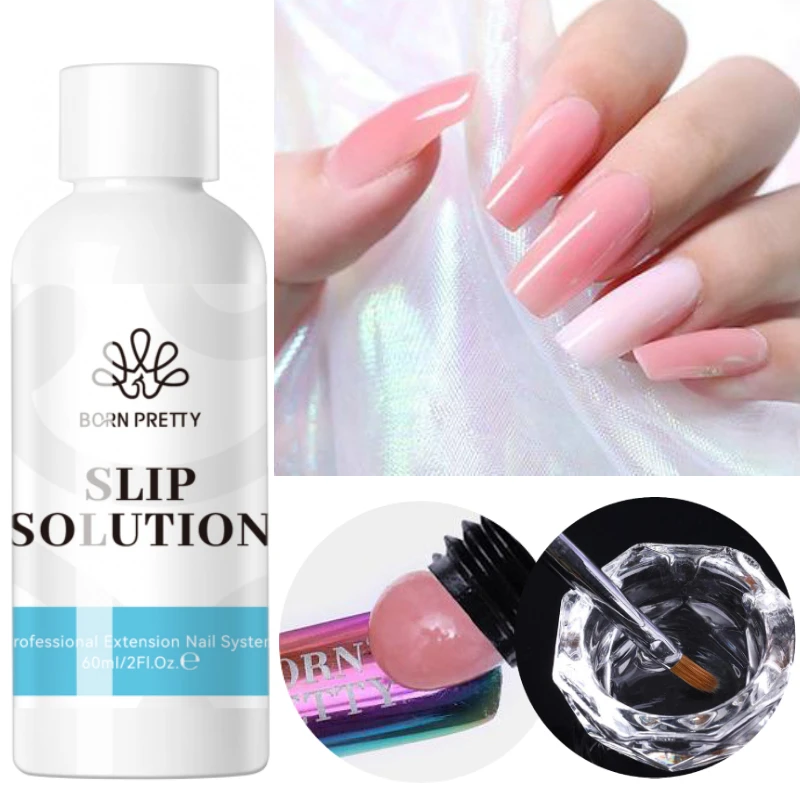 

BORN PRETTY 60 мл Slip Solution Smooth Liquid Degreaser Cleanser Функциональный акриловый гель-лак для ногтей Гель для наращивания ногтей Manicu