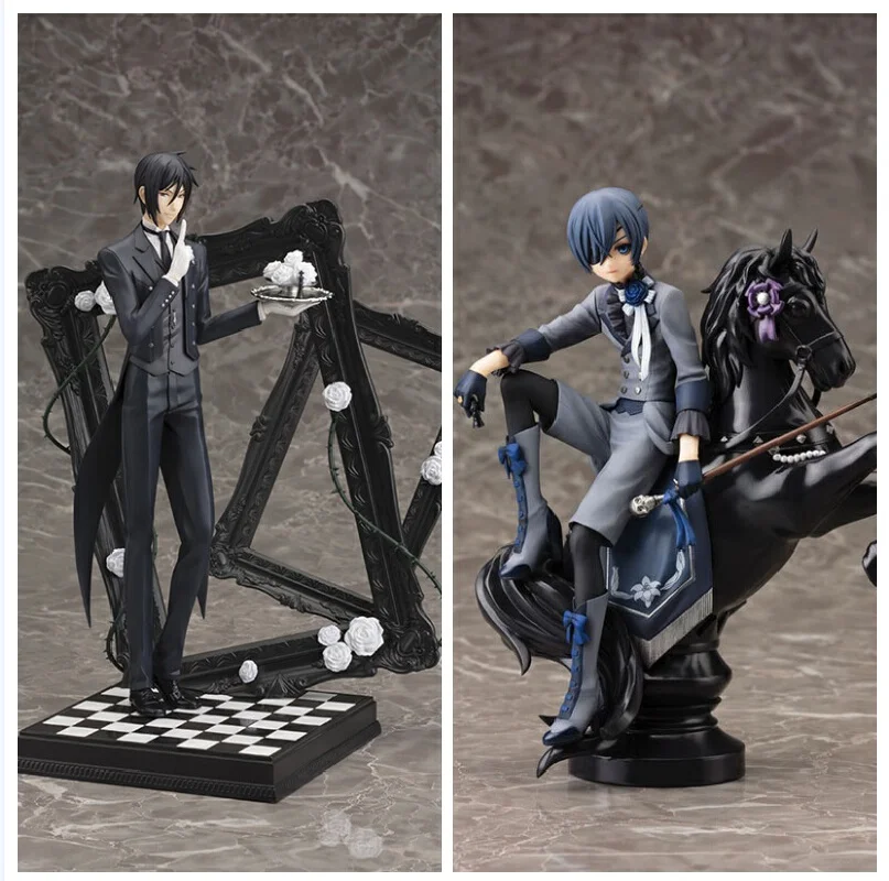 

18-25CM Black Butler Ciel Phantomhive Young Master Ciel Sebastian·Michaelis Anime Figure PVC Model Toy Gift