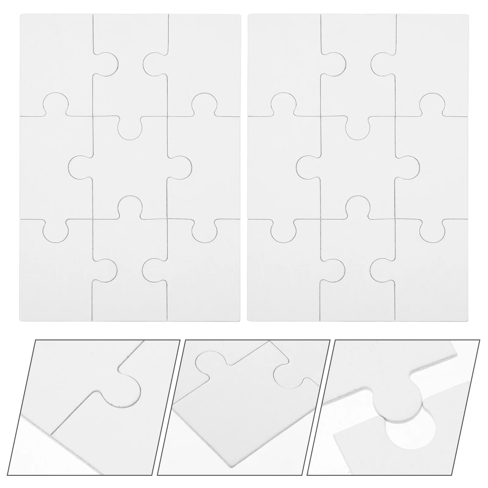

Blank Puzzles Diy Drawing Coloring Puzzle Jigsaw Wooden Puzzle Pieces Craft Activity Set For Kids Educational Game