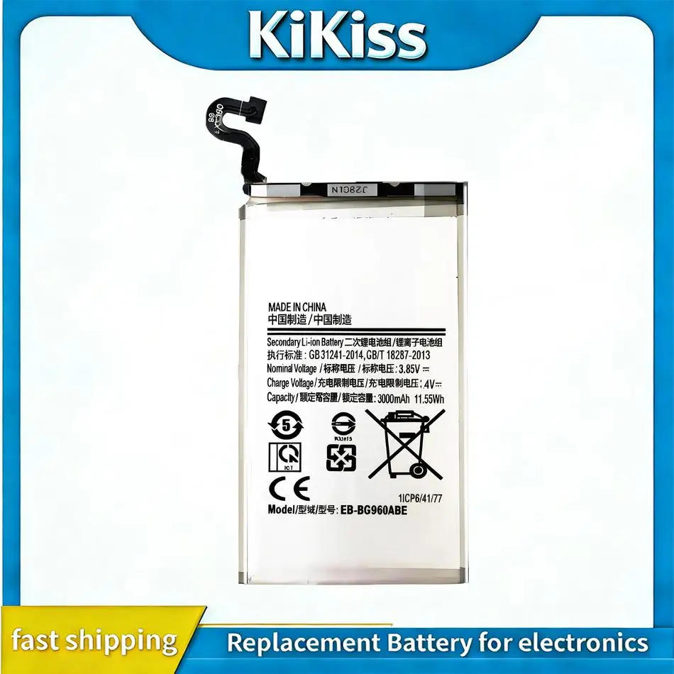 

Аккумулятор для мобильного телефона Samsung Galaxy S9 G9600 SM-G960F SM-G960 G960F G960 EB-BG960ABE, быстрая зарядка, 3000 мАч