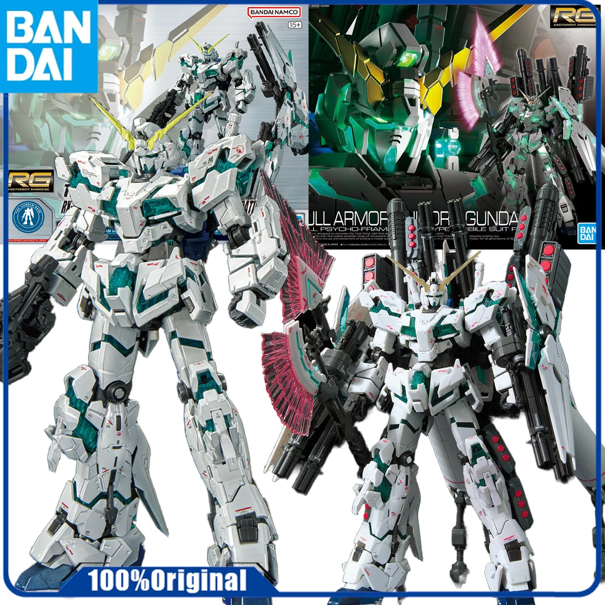

Bandai Original RG STANDARD EDITION 30 RX-0 UNICORN GUNDAM FINAL BATTLE Anime Figure Assembly Model Toys Collectible Gift