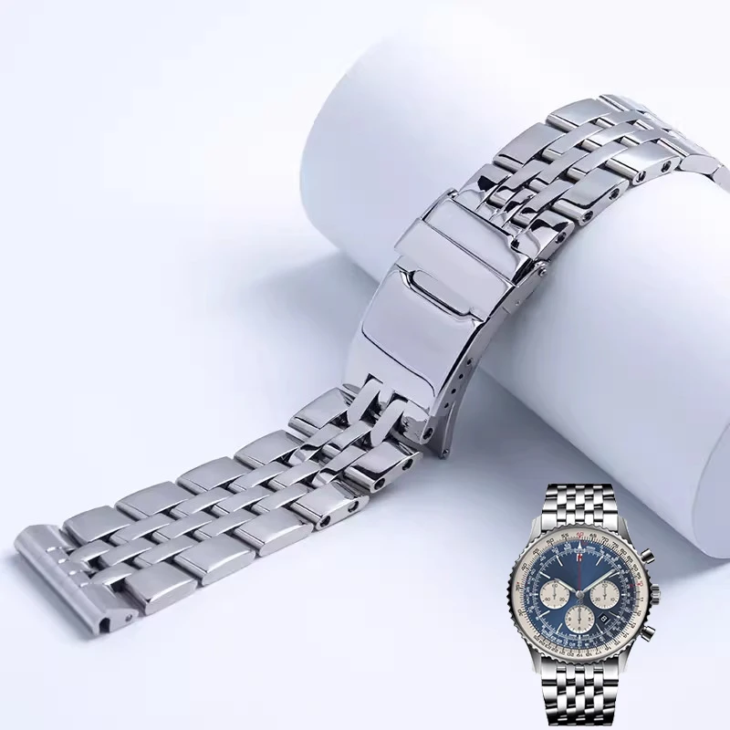 Solid Stainless Steel Watchband Bracelet For Breitling Strap 20mm 22mm 24mm Watchband for AVENGER NAVITIMER SUPEROCEAN Belt