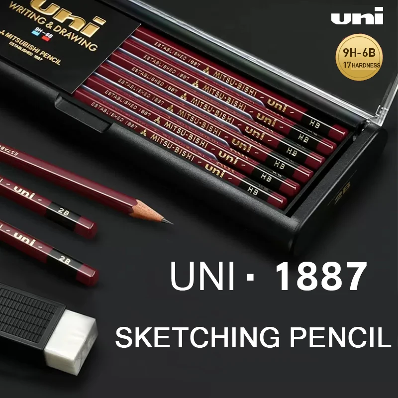 UNI mitsubishi Pencil 1887, 9H-6B 17 specifications