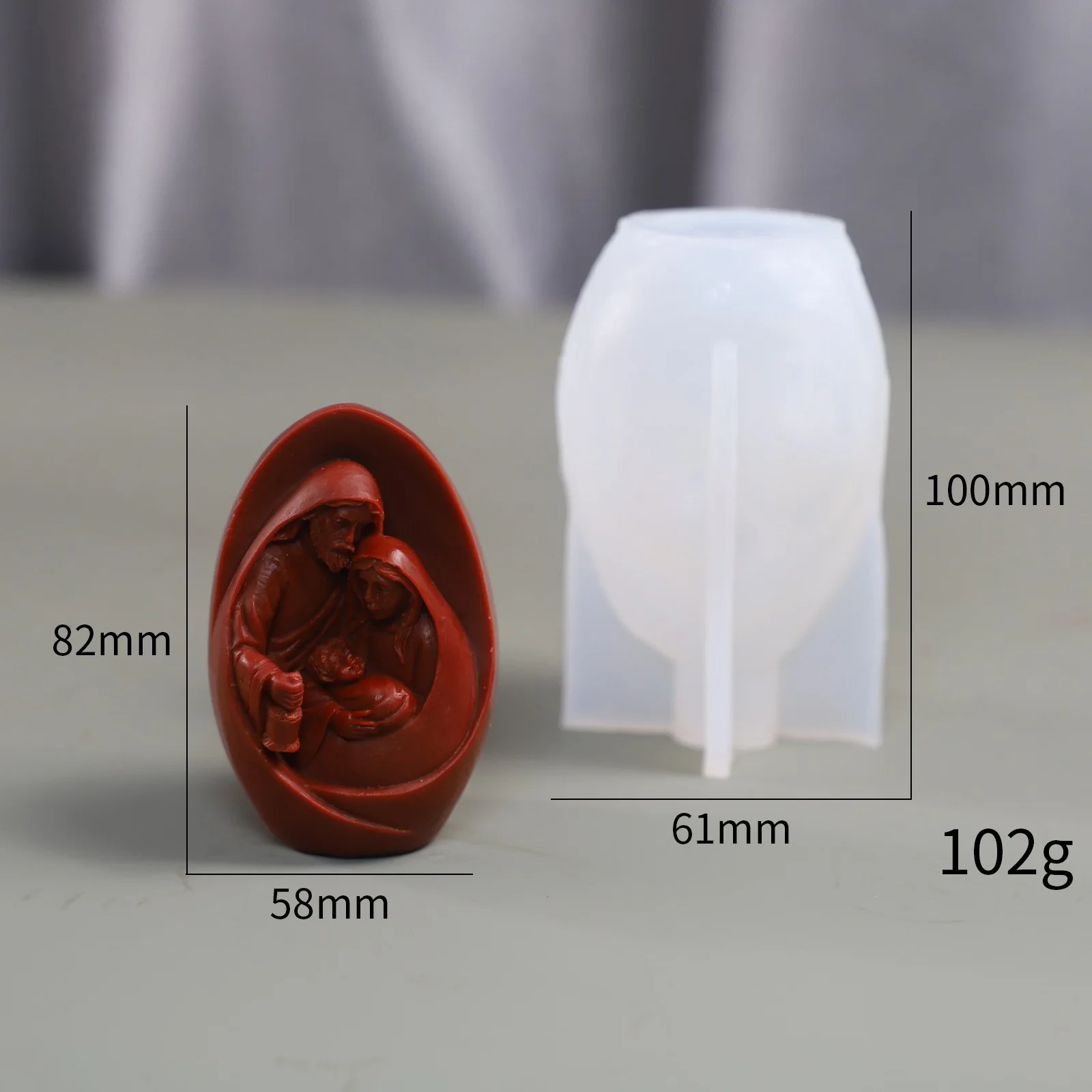 Jesus and The Virgin Family Silicone Candle Mold New Diy Aromatherapy Candle Making Supplies Home Decoration Plaster Resin Molds