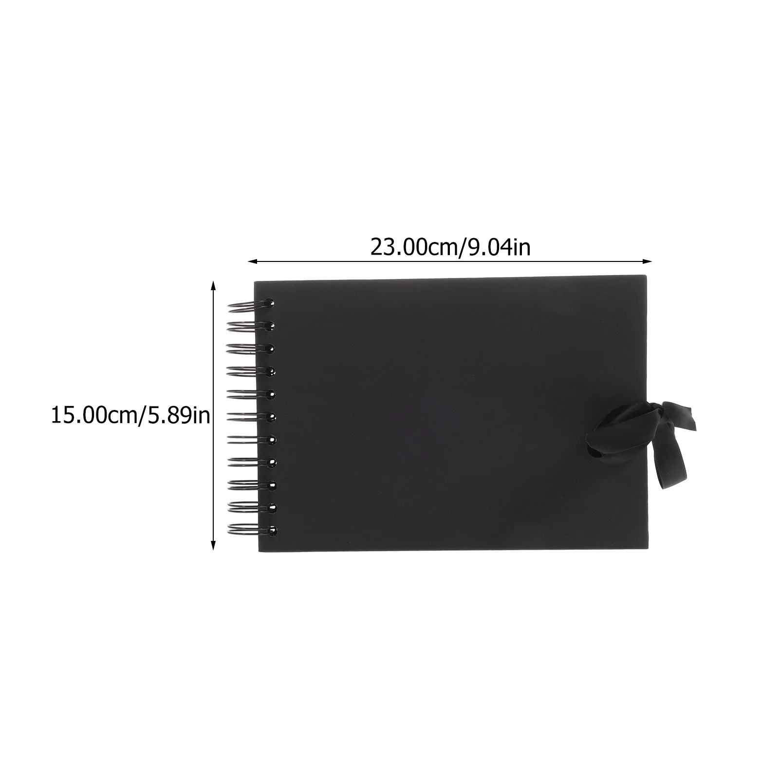 Handmade Photo Album Scrapbook Black Cover 30 Black Pages Silk Ribbon Birthday Wedding Memory Record Scrapbook Gift