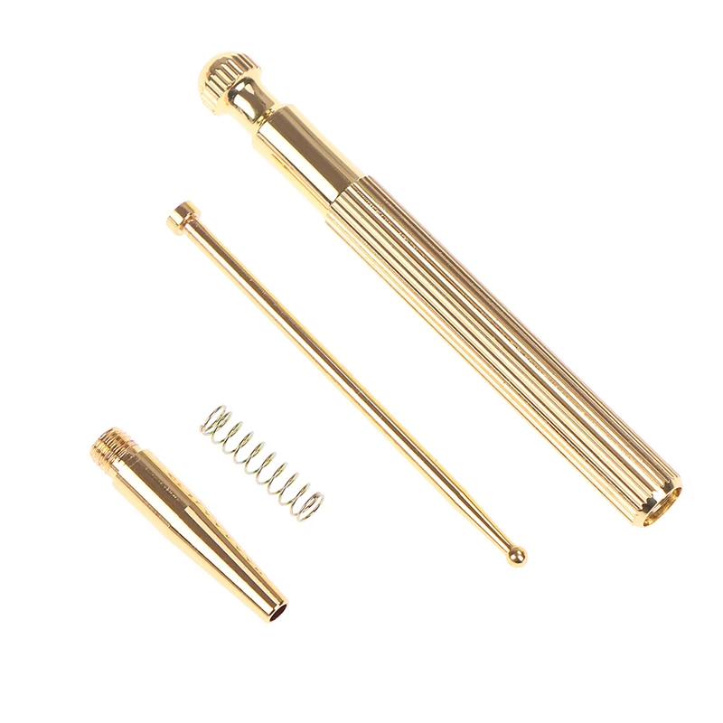 【B】1Set Brass Ear Acupuncture Point Massage Probe Auricular Detection Pen Stick