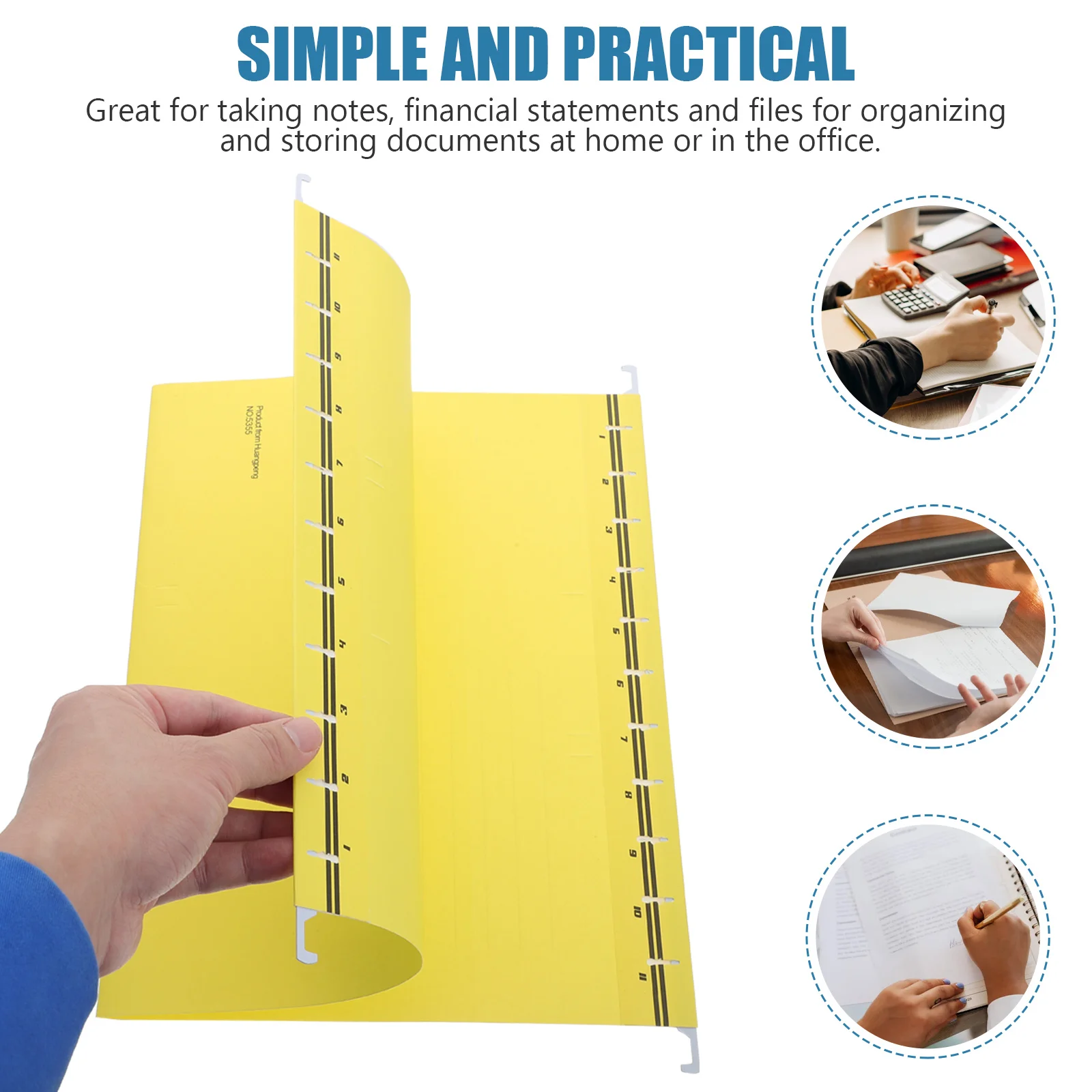 5 Pcs Paper Hang Labor Clip Office Hanging Document Stand Documents Holder File Folder