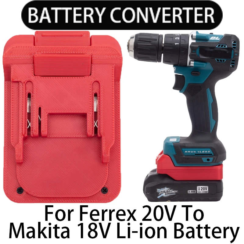 Adaptador de Bateria para Makita 18v Li-ion Tools Converte para Ferrex Aldi Energy 20v Acessório para Ferramenta Elétrica