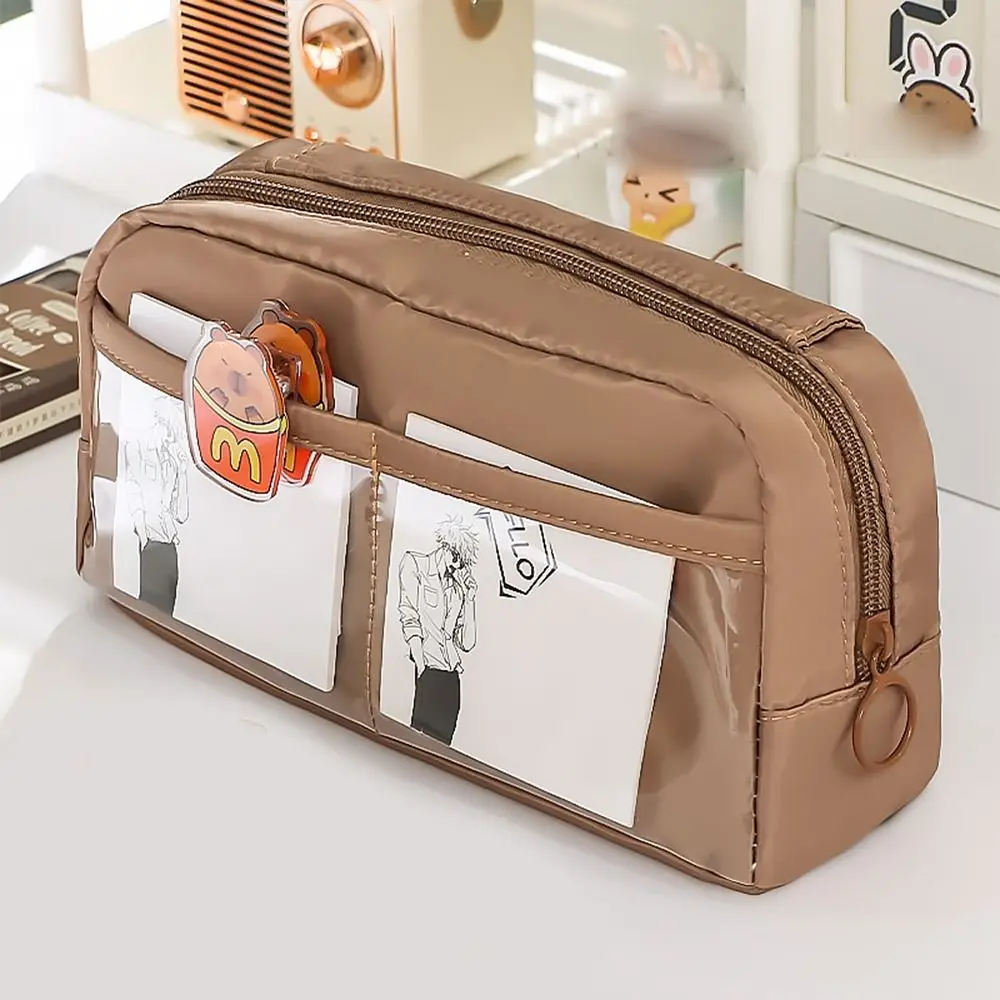 Koreanische Aufbewahrung tasche Schreibwaren Tasche große Kapazität Stift halter Stift Fall Reiß verschluss mehr schicht ige Bleistift Tasche Desktop Organizer