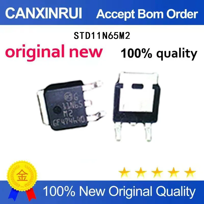 (5-100 Pieces) Brand new original stock STD11N65M2 11N65M2 7A 650V imported brand new original stock