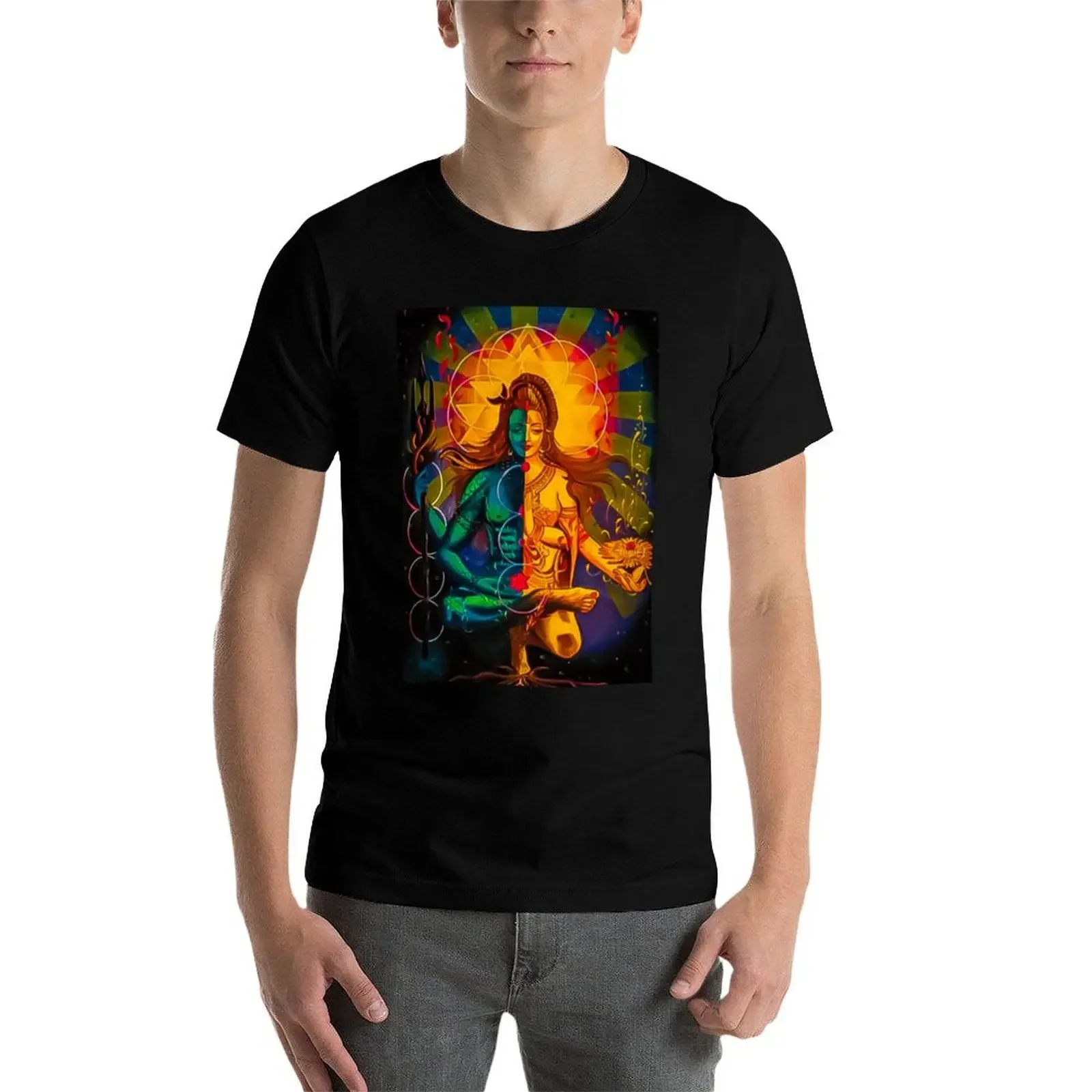 Shivshakti deus shiva e deuseses parvati camiseta gráficos meninos animal impressão oversized t camisa plus size roupas masculinas