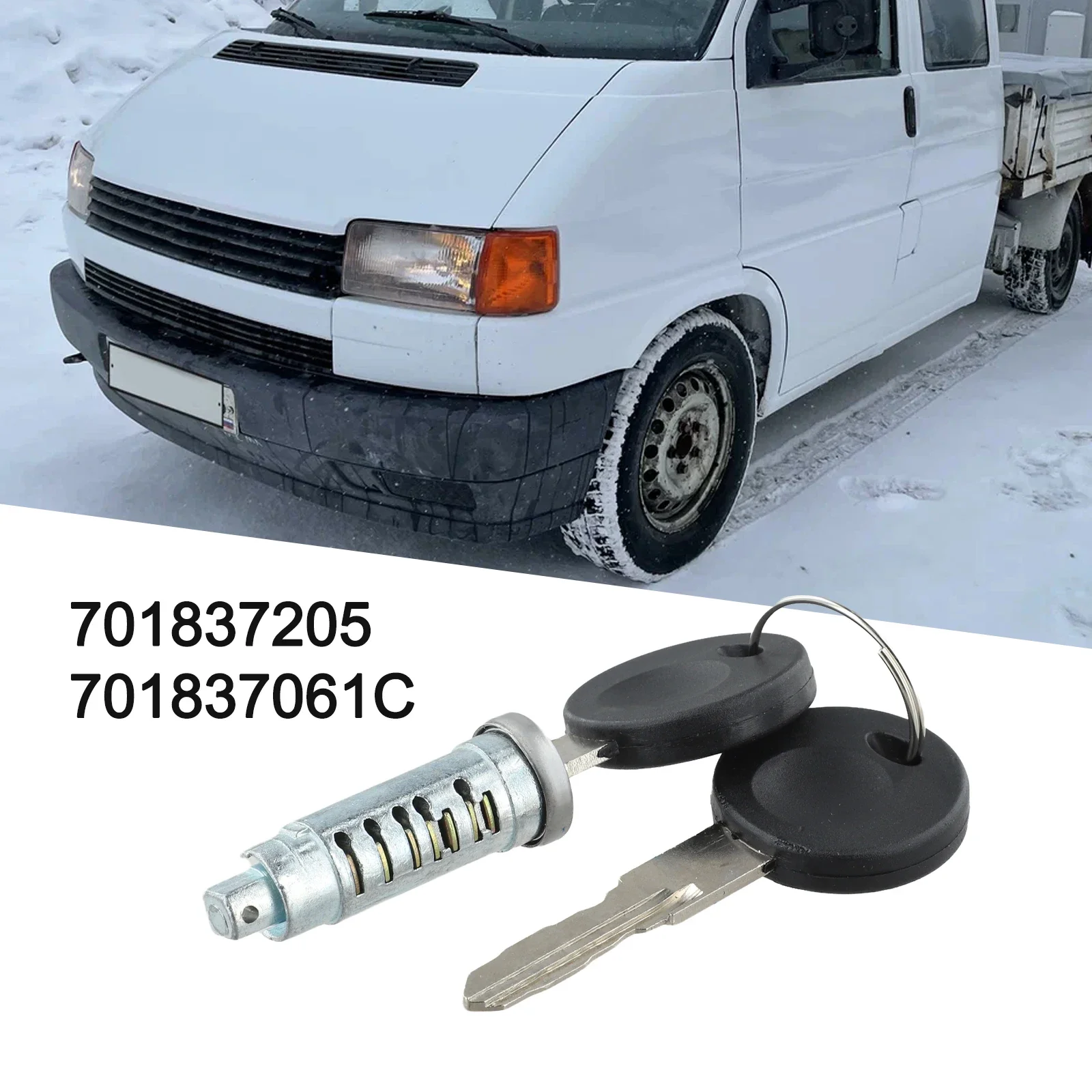 Switch Ignition Door Lock Cylinder & Key 701837205 Replacement For Transporter For T4 For Caravelle 1990-2003 Door Lock Cylinder