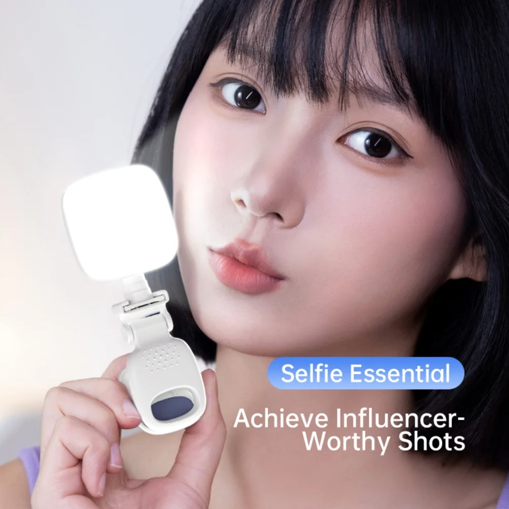 Luz LED portátil para Selfie, luz de relleno para fotografía, brillo ajustable, Clip de luz Led móvil para teléfono, portátil, tableta, maquillaje para reuniones