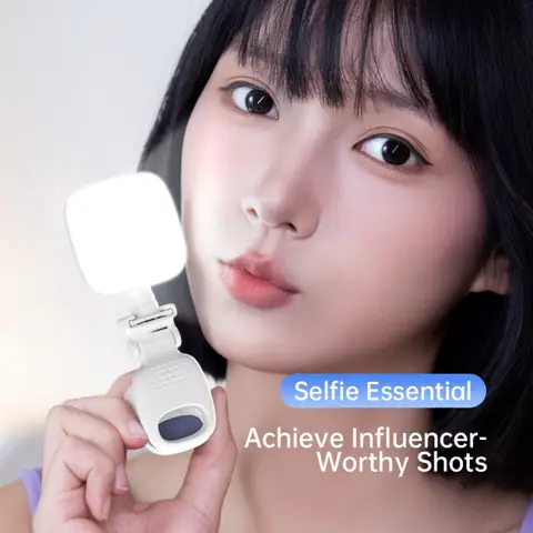 Portable LED Selfie Fill Light Photography Adjustable Brightness Mobile Led Light Clip For Phone Laptop Tablet Meeting Make Up