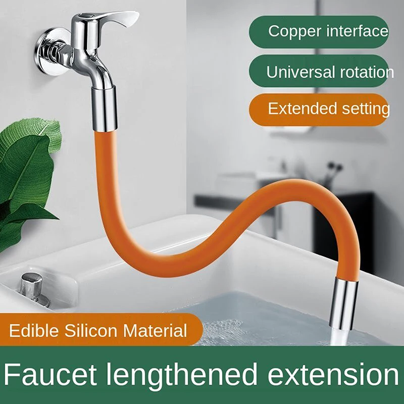 20/30/50CM Faucet Extension Hose 360° Rotation Universal Bathroom Kitchen Tap Bubbler Extender Tube Anti-Splash Water Pipe 1pcs