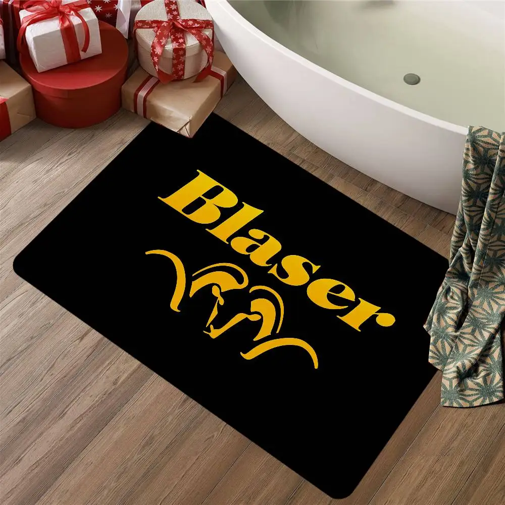 Blaser Logo Floor Mat Rectangle Anti-slip Home Soft Badmat Front Door Indoor Outdoor Mat Welcome Doormat