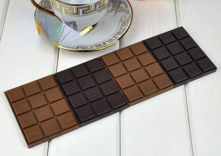 Vrouwen Meisje Chocolade Koekje Mini Zakspiegel Met Kam Prinses Draagbare Sandwich Biscuit Vorm Make-Up Cosmetische Vouwen