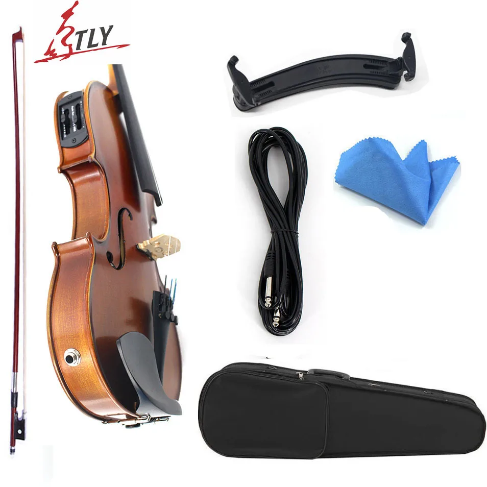 TONGLING acoustic electric violin instrument 4/4 pickup violin