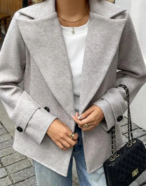 

2025 Autumn/Winter New Women's Elegant Vacation Fashion Casual Women's Long Sleeve Button Jacket Women's Clothing