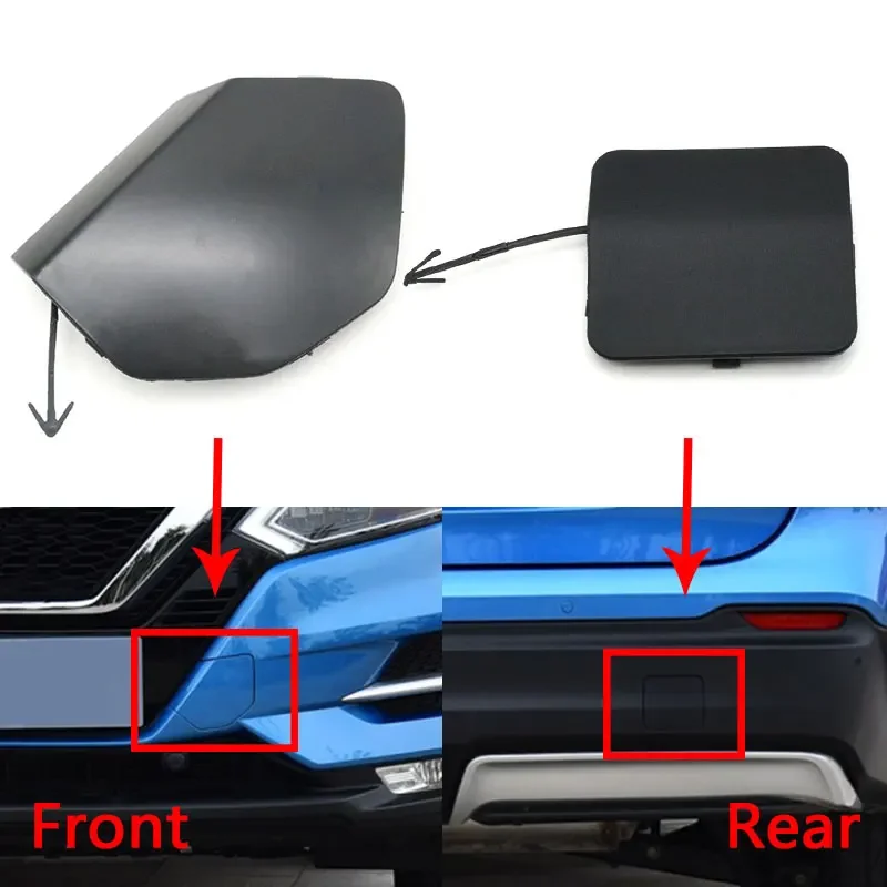 Front Rear Bumper Tow Hook Eye Cover Hauling Trailer Lid Cap For Nissan Qashqai 2018 2019