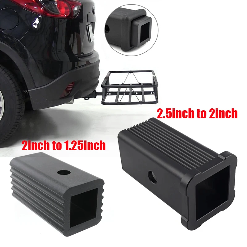 2.5'' to 2'' Inch/2'' to 1.25'' Trailer Hitch Cover Plug Rubber Tow Bar Class Vehicles Trucks SUVs for Standard Hitch Adapter