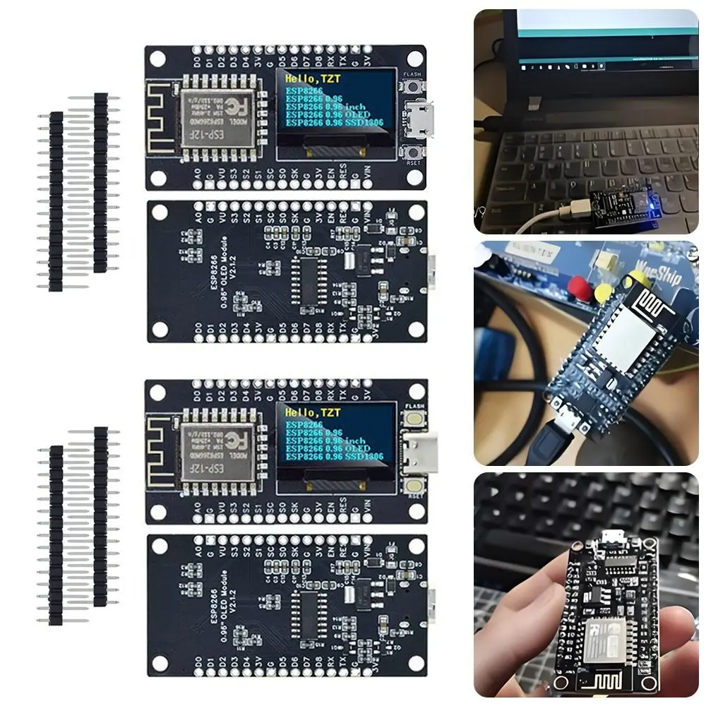 НОВАЯ 0,96-дюймовая плата ESP8266 OLED CH340, плата OLED-дисплея, модуль дисплея NodeMCU, встроенные системы