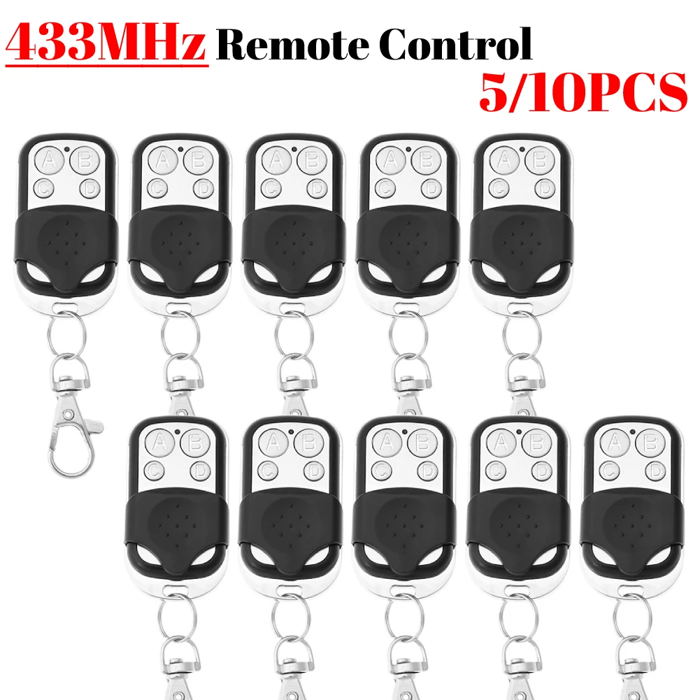 5/10pcs 433MHz Smart Copy Duplicator Remote Control 4 Button Electric Garage Door Gate Remote Cloning 433.92 MHz Transmitter