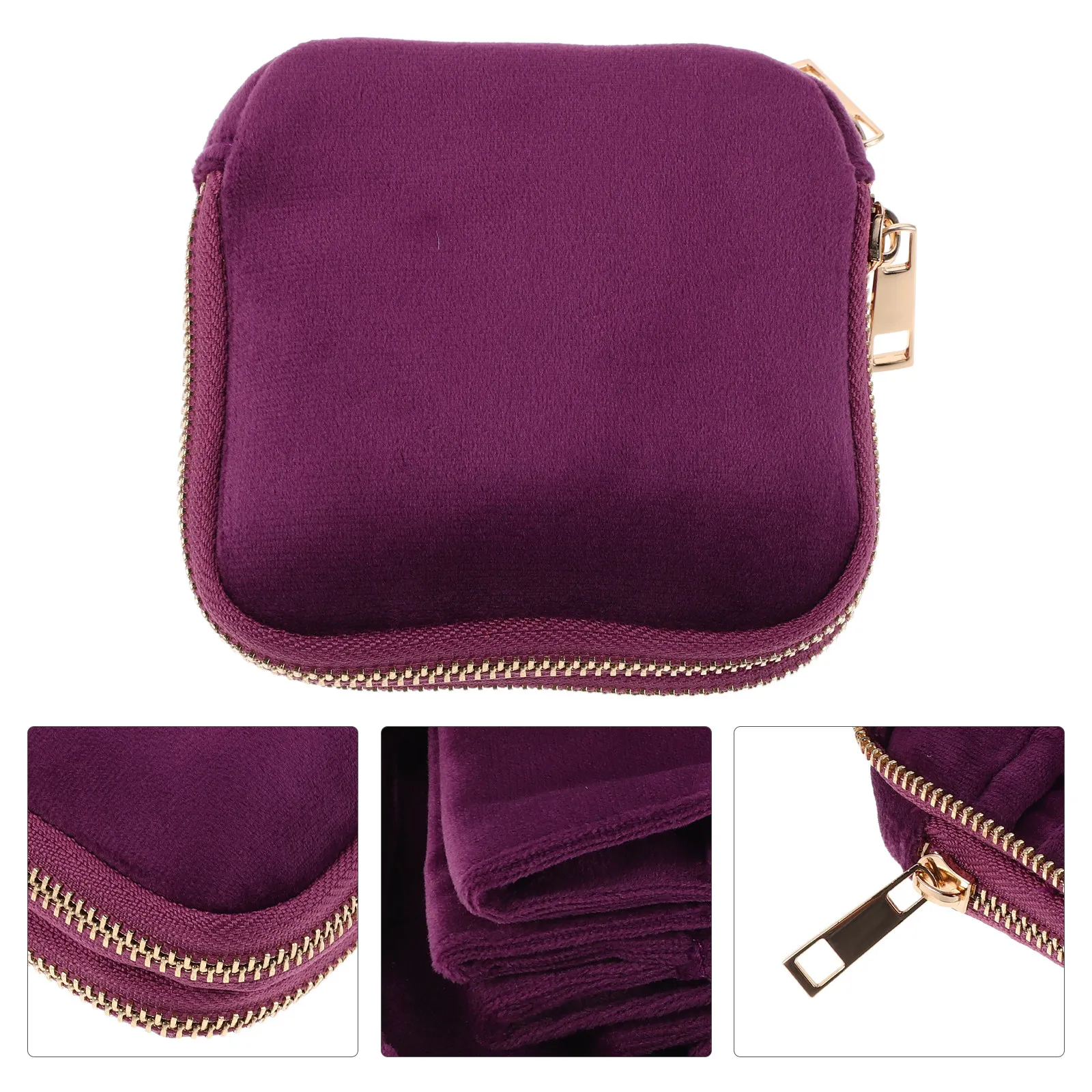 

Travel Jewelry Organizer Pouch Secure Zipper Closure Multiple Compartments for Necklaces Earrings Rings Bracelets Compact