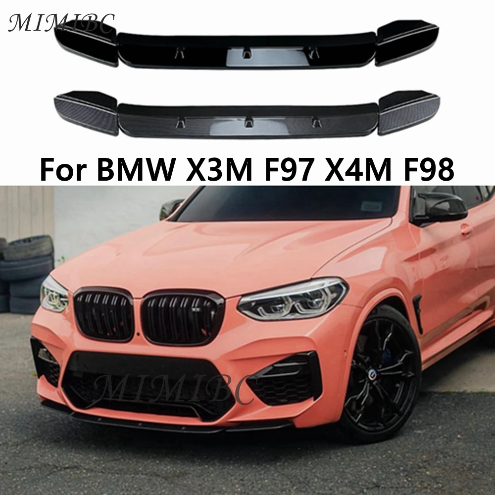 

FOR BMW X3M F97 X4M F98 Pre-LCI M Competition Sport Pre-Facelift 2019 2020 2021 Car Front Bumper Lip Splitter Diffuser Spoiler