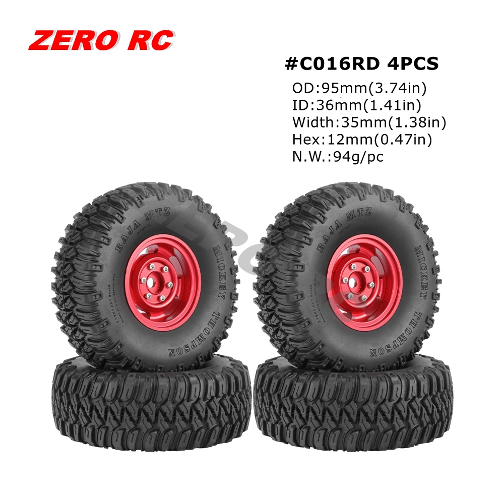 KEEDA – Roues Beadlock 1,55 Pour RC Crawler 1/10, Pneus 85 Mm, Jantes Métal Noir, Compatibles D90/Pajero/Tamiya CC01/CC02