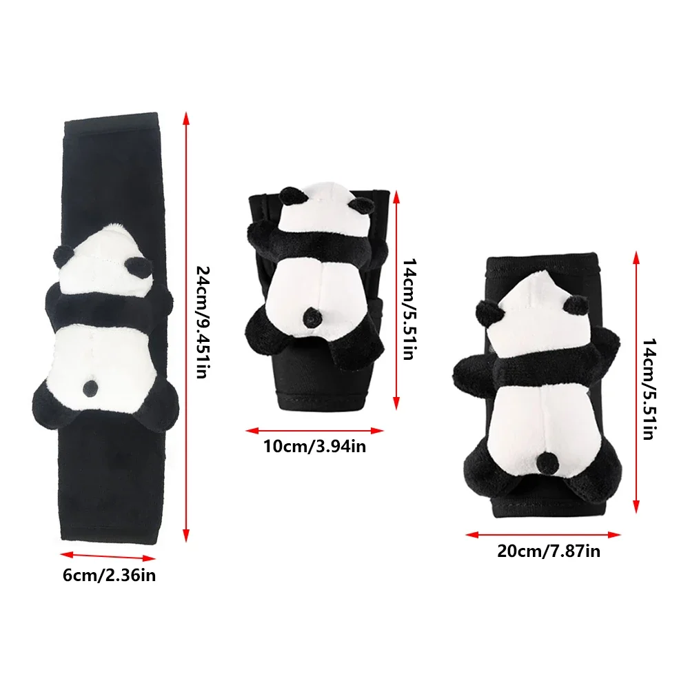 1pc niedlichen Cartoon Panda Auto Schalthebel Abdeckung weichen Plüsch Auto Shifter Hand Brems koffer Spielzeug Bär Autozubehör Innendekoration