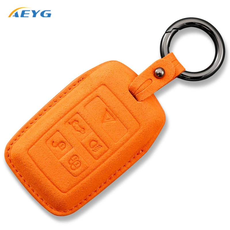 Leather Car Key Case Cover Shell For Land Rover Range Rover Evoque Discovery Sport Velar For Jaguar XE E-PACE XF Accessories