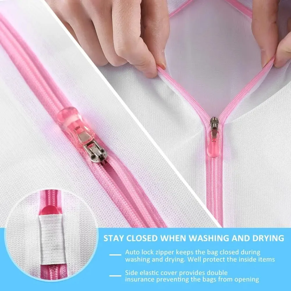 أكياس الغسيل الشبكية مع سحاب تخزين السفر تنظيم حقيبة الملابس أكياس غسيل لملابس الغسيل بلوزة الصدرية الجوارب تخزين